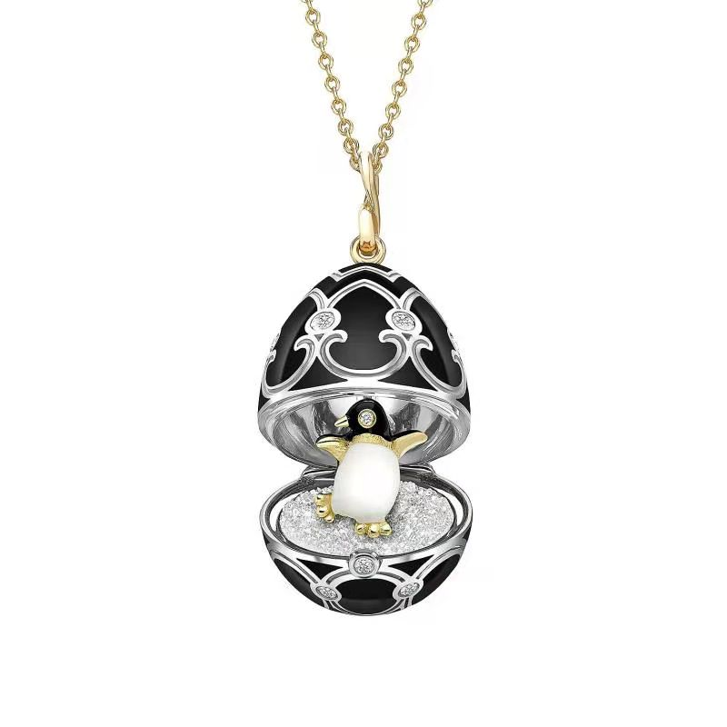 『珠宝』Fabergé 推出 Heritage 彩蛋挂坠新作：欢快的企鹅(图4)